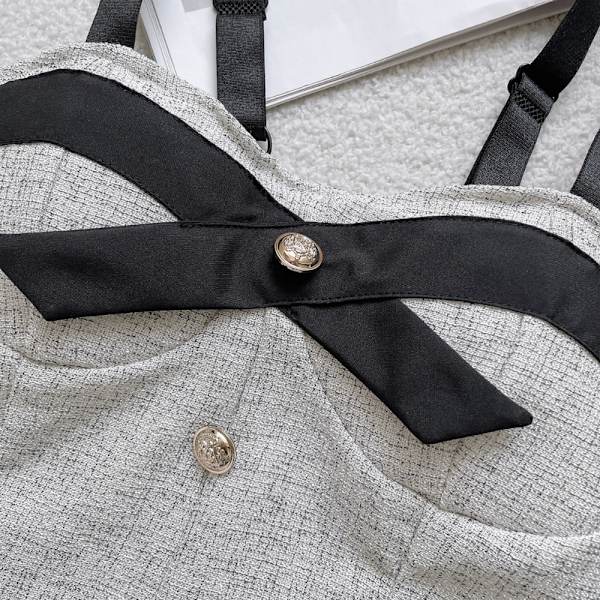Knapstrop Vest GRÅ grey