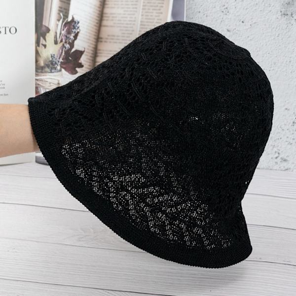 Unisex Bucket Hats Dame Sommer Cap SORT Black