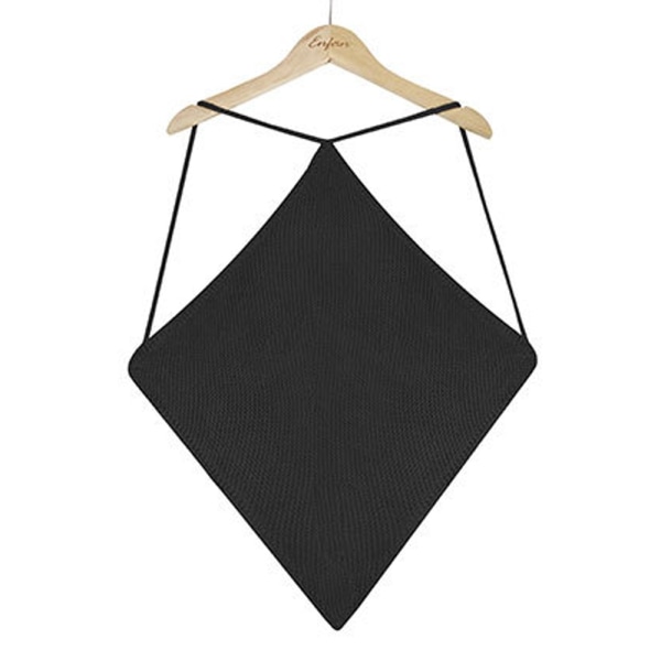 Naisten neulottu Camisole Crop -toppi MUSTA L Black L