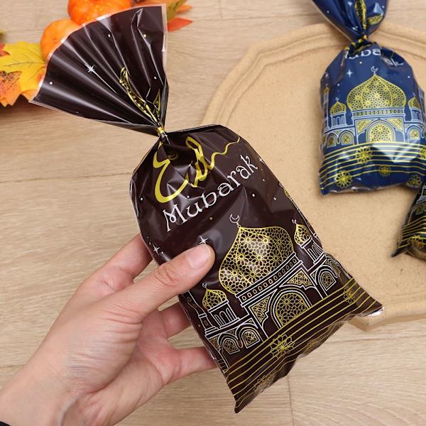 50 STK Eid Mubarak Godteriposer Cookie Bag KAFFE Coffee