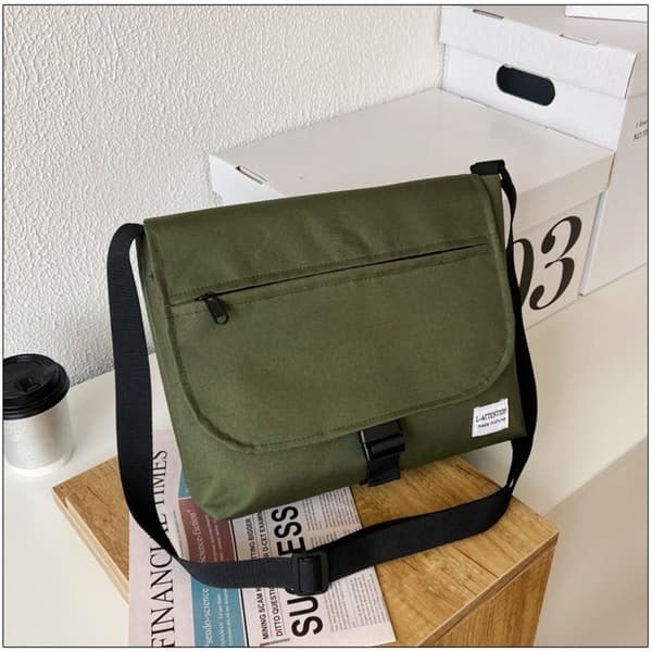 Studerende Postbudtaske Herre Crossbody Taske SORT black