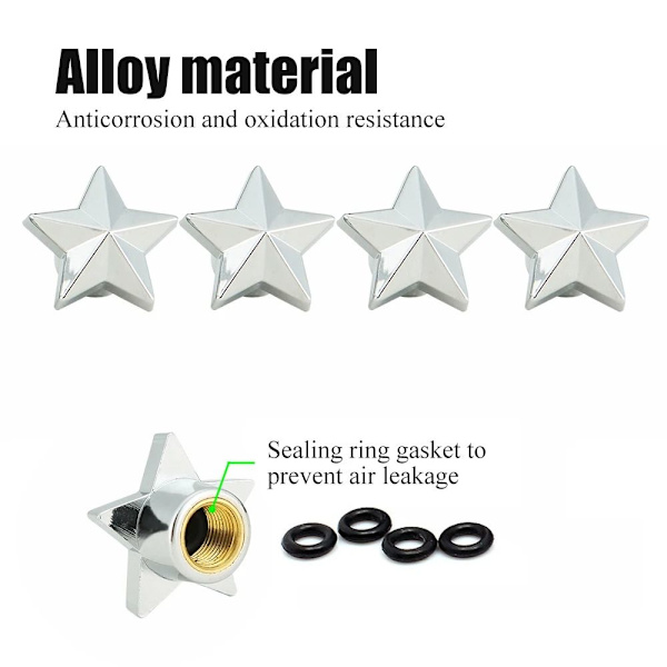 Dekkstammeventilkapper Hjul Dekkluftventil GULL gold