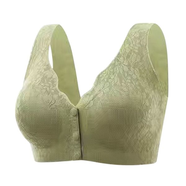 Kvinner Front Button BH Gravidundertøy GRØNN XL green XL