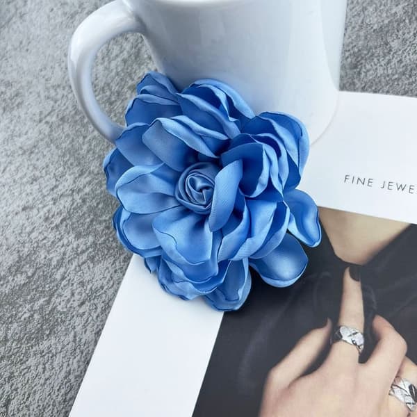 Stor Blomster Broche Corsage KHAKI Khaki