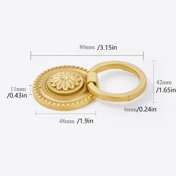 Ringar Guld Knoppar Låd Knoppar 1 PAR 1 Pair