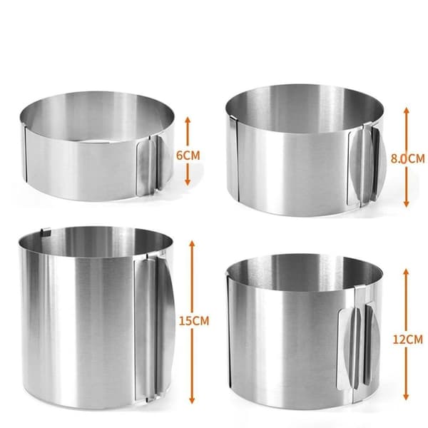Teleskopisk Moussering Förhöjda Kakringar 8CM 8CM 8cm