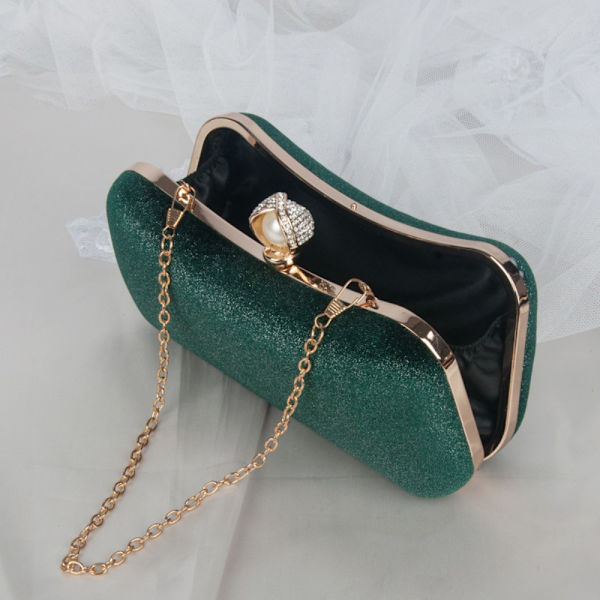 Bronzing Bankettväska Single Shoulder Chain Bag APRICOT Apricot