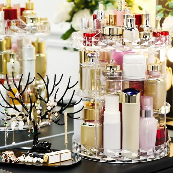 Makeup Organizer Kosmetik Opbevaringskasse Roterende Display Stand