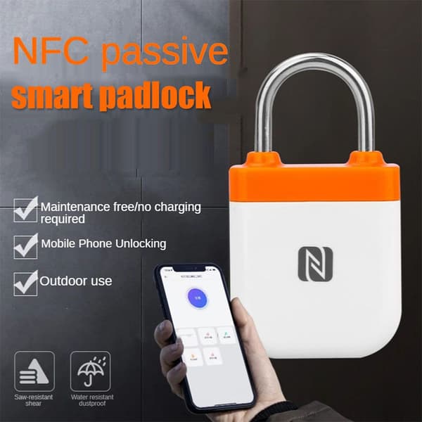 NFC Smart Hänglås Kort Dörr Hänglås SVART Black