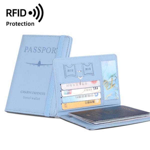 RFID Passport Cove Passport Protector SININEN Blue