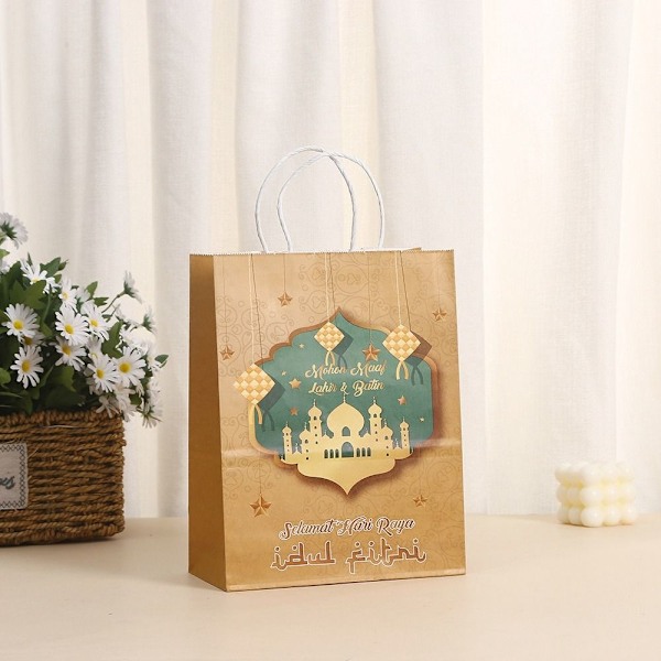 6 st Eid Mubarak presentpåse Candy Cookie Bag STYLE 6 STYLE 6 Style 6