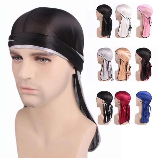 Silkeblød Durag Kantning Satin Durag 2 2 2