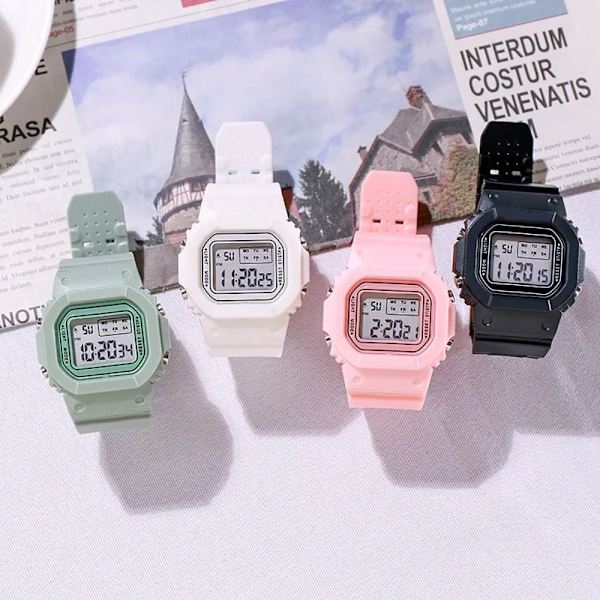 Silikon Jelly Watches Sport Electronic Watch SVART black