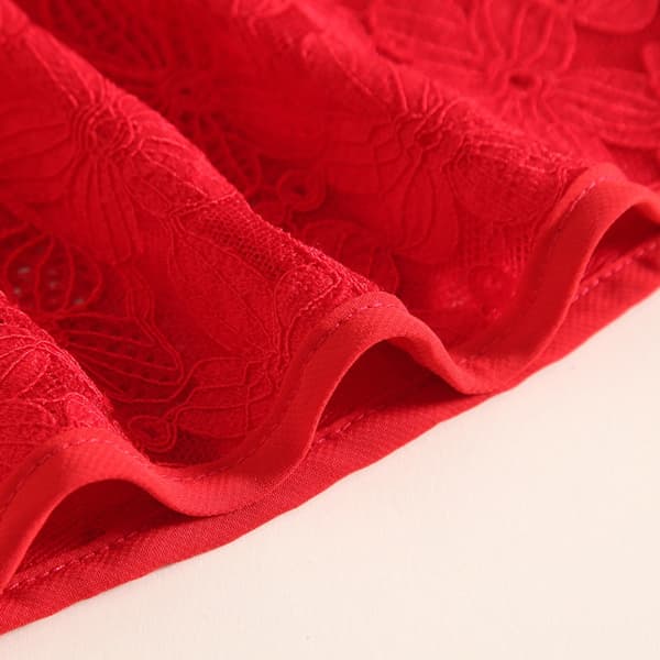 Rose Jacquard Polyester Sjaler Solbeskyttelse Tørklæde RØD Red