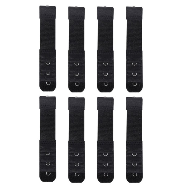 1/8 kpl rintaliivien jatkosoljet rintaliivien pidentäjä 8 kpl MUSTA 8 kpl MUSTA 8Pcs Black