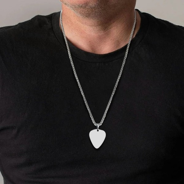 Guitar Pick Halsband Guitar Picks Hänge SVART black