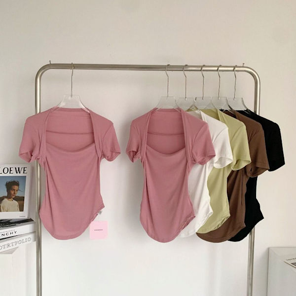 Kesäinen T-paita lyhythihainen LIGHT KHAKI M Light Khaki M