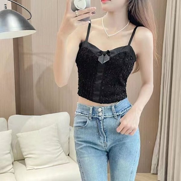 Bowknot Camisole ermeløse tanktops FARGE 3 FARGE 3 Color 3