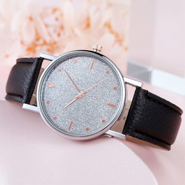 Dameur Quartz Armbåndsur SORT&HVID black&white