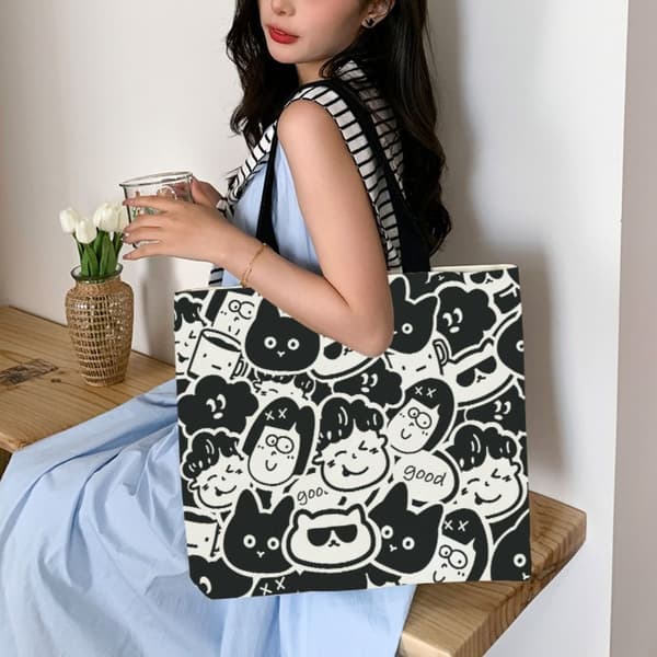Canvas Shopper Bag Øko Handleveske 1 1 1