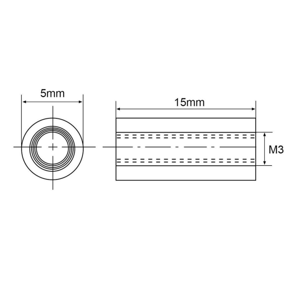 10 stk Standoff Column Spacer for RC-fly, FPV Quadcopter, CNC 10pcsM3x15mm