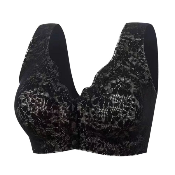 Kvinner Front Button BH Gravidundertøy SVART XL black XL