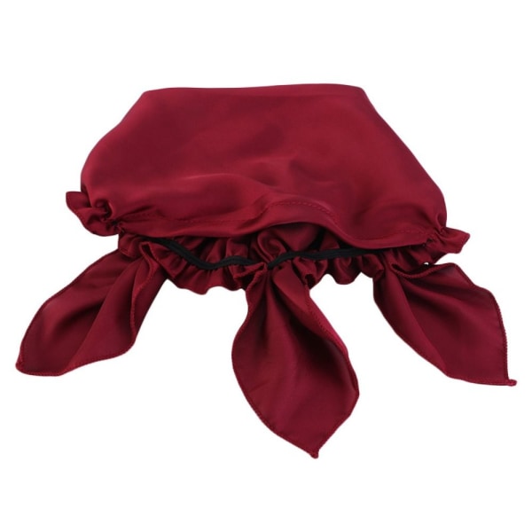 Satin Cap Bowknot Sleep Hat RÖD red