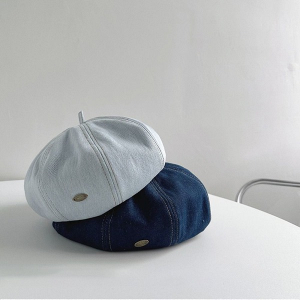 Beret Hat Beanie Cap MØRKEBLÅ ONE SIZE Dark Blue One Size