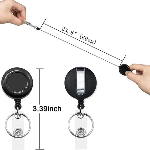 ID Badge Reels Badge Holder SORT black