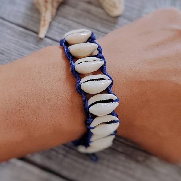 Bohemian Shell Armbånd Håndvevd Armbånd HVIT White