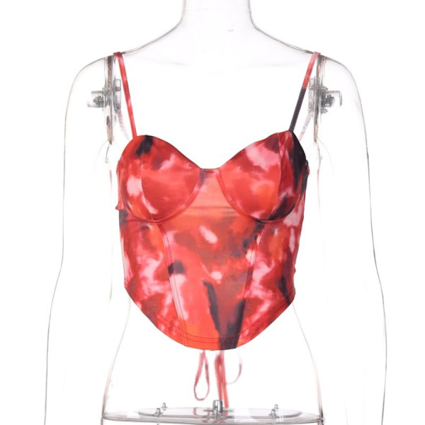 Blomsterprint Tank Top Crop Top S S S