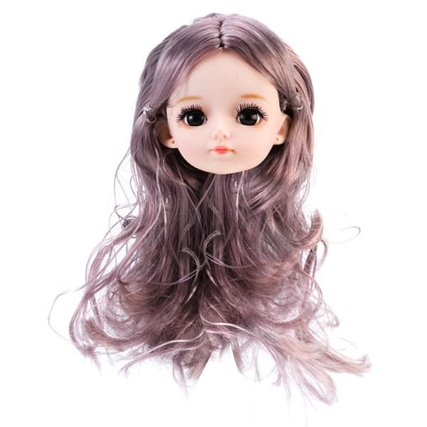 1/6 BJD Dukkehode Gullbrunt Hår 6 6 6