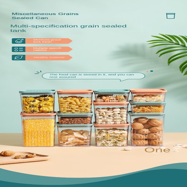 Forseglet Krukke Risnødder Opbevaringskrukke ORANGE 300ML Orange 300ml