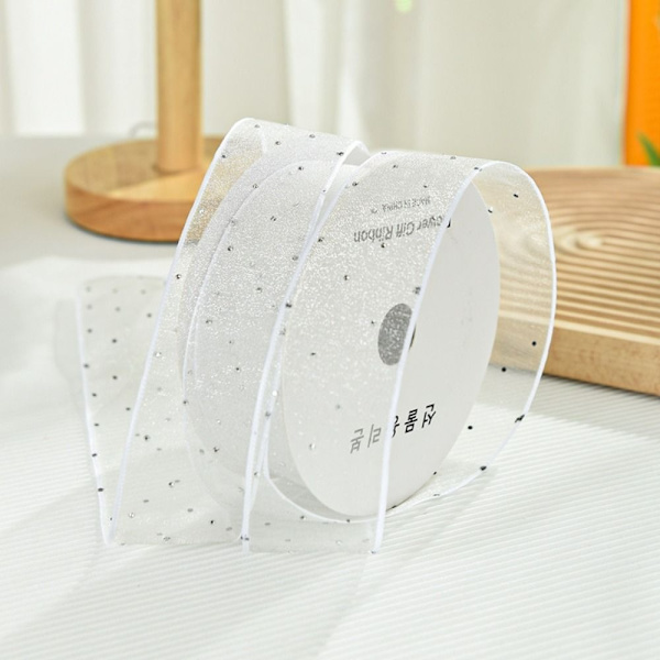 Organza Garnband GRÅ grey