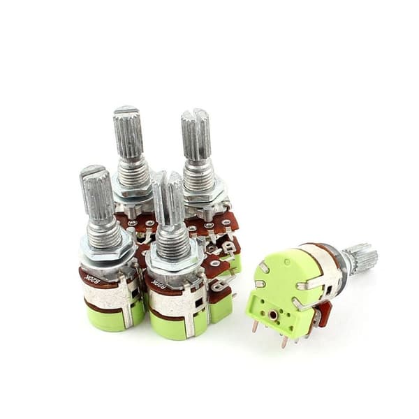 Potentiometerbrytare Stereo 5 st 5pcs