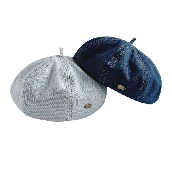 Beret Hat Beanie Cap LYS BLÅ ONE SIZE Light Blue One Size