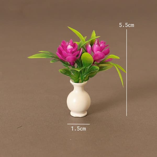 Dukkehus Miniatyr Plast Simulering Vase 7 7 7