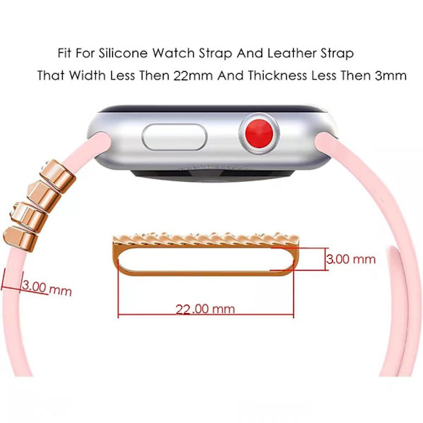 Apple Watch Band Watch Band Ornament Dekorativ Ring GULD gold