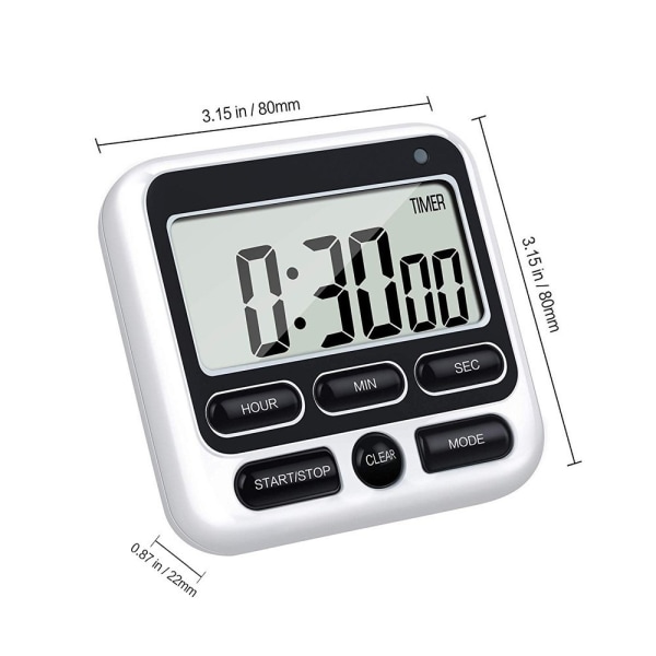 LCD Digital Timer Digital Kitchen Timer GRÖN Green