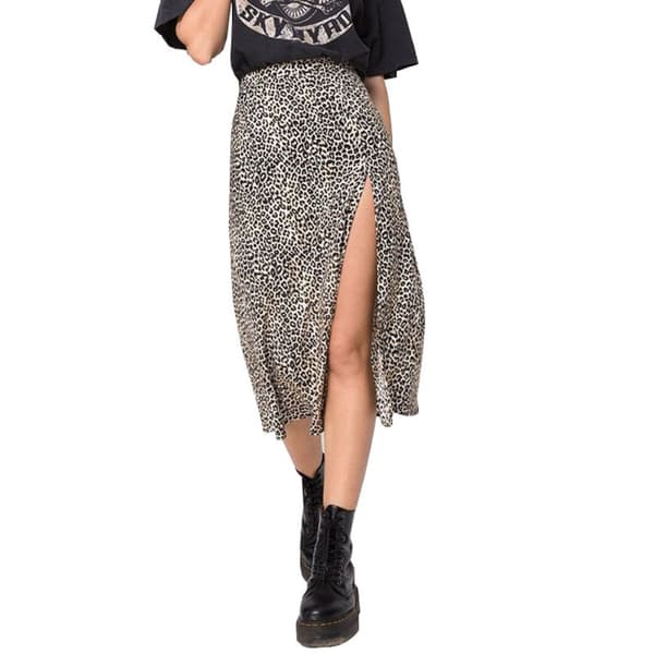 Mellomlang Skrit Leopard Langt Skjørt LB B LB