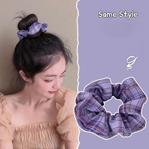 Floral Scrunchies elastisk hårgummibånd 10 10 10