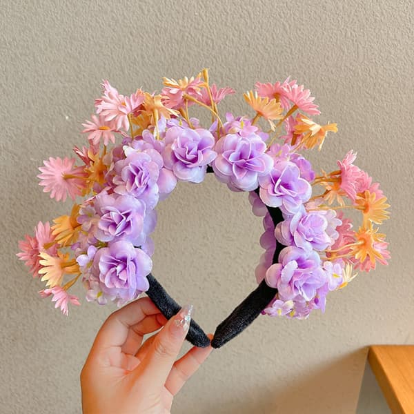 Simulert blomst hodeplagg silkeblomst hårnål G G G