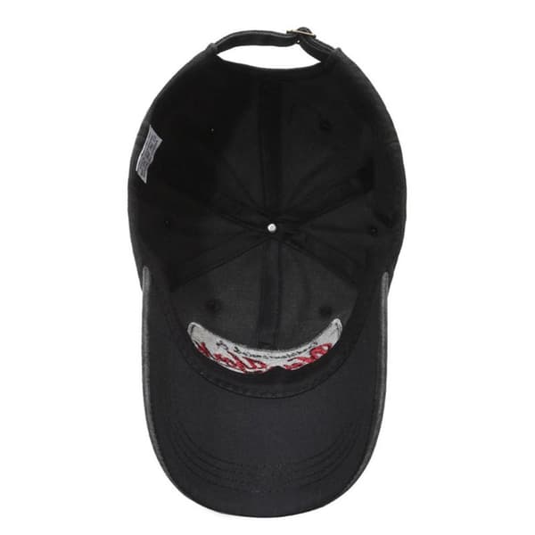 Broderte baseballcaps, slitte falmede hatter, GRÅ grey