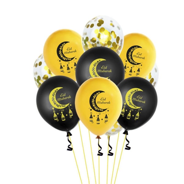 10 stk Eid Mubarak ballonger oppblåsbare leker 10 stk STYLE3 10PCSstyle3
