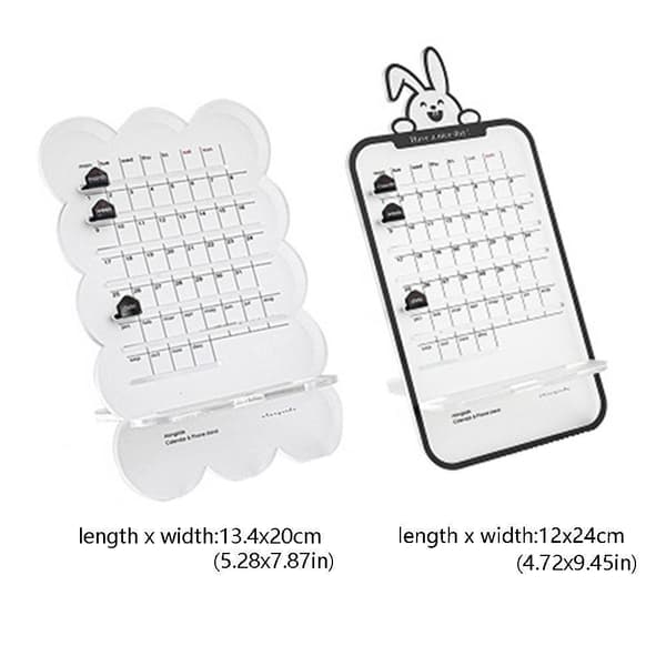 Skrivebordskalender med skyder, HVID KANIN White Rabbit-Rabbit