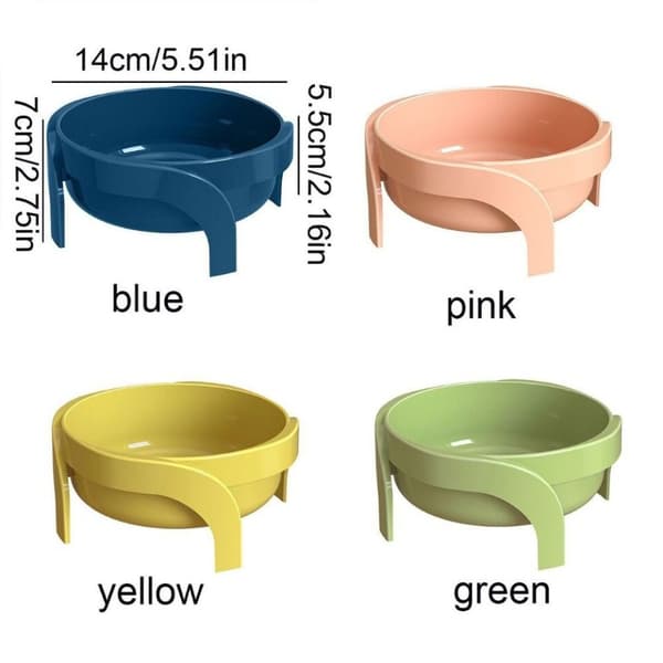 Högbent Kattskål Nackskyddsskål GUL Yellow