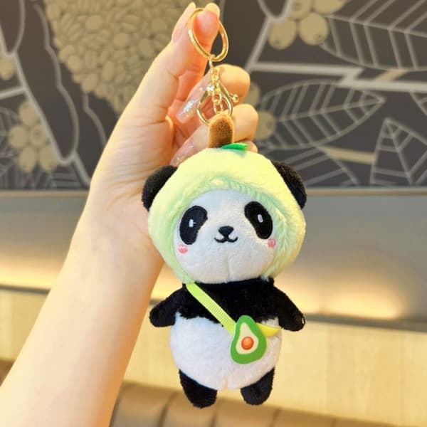 Hedelmäpanda-pehmonukke riipus VIHREÄ Green