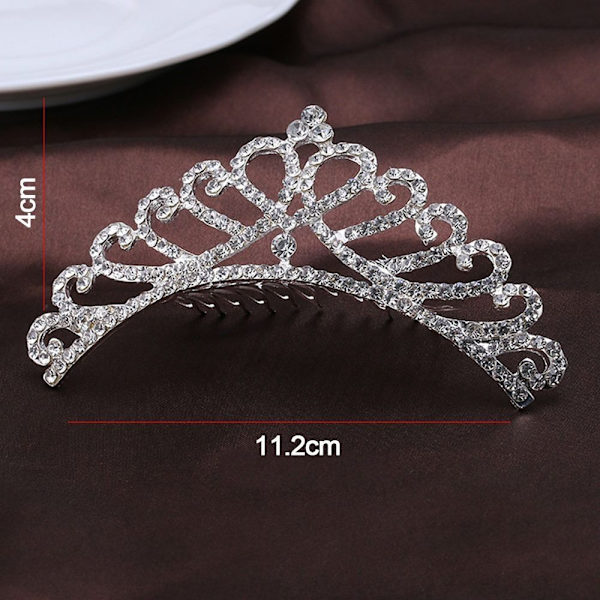 Princess Crystal Tiaras Crowns -hiuskampa 6 6 6