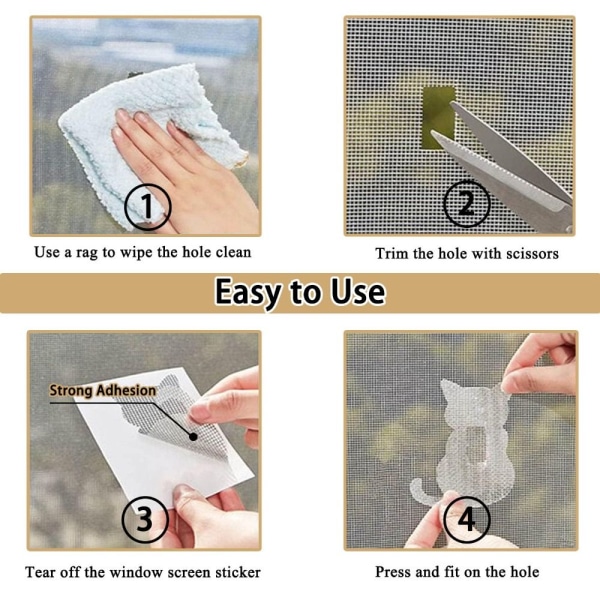 Window Screen Reparation Patch Screen Mesh Tape 30 STK 30 STK 30pcs