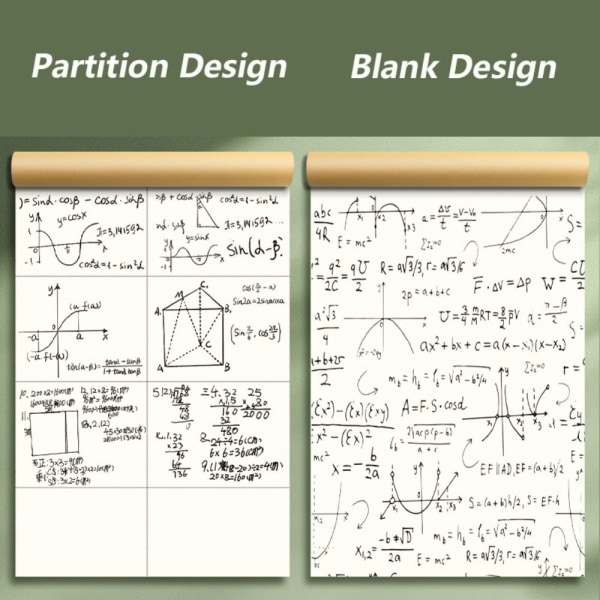 50/100 arkkia luonnospaperi Math Aritmetic Paper BLANK-100 SHEETS Blank-100Sheets